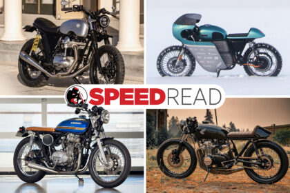 The latest motorcycle news, customs and electric race bikes.